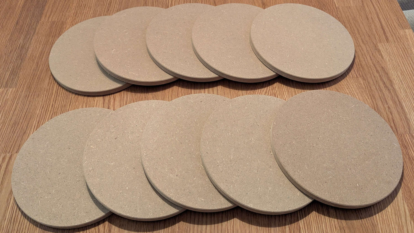 MDF Holzscheibe Ø21 cm (12 mm) – Keramik Unterlage zum Trocknen & Glasieren