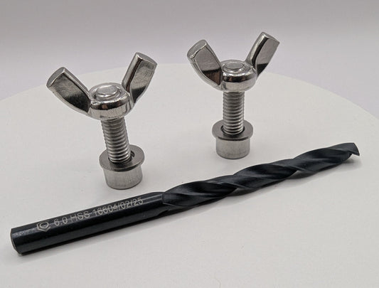 Bat Pins Set aus Edelstahl mit passendem Bohrer für Töpferscheiben